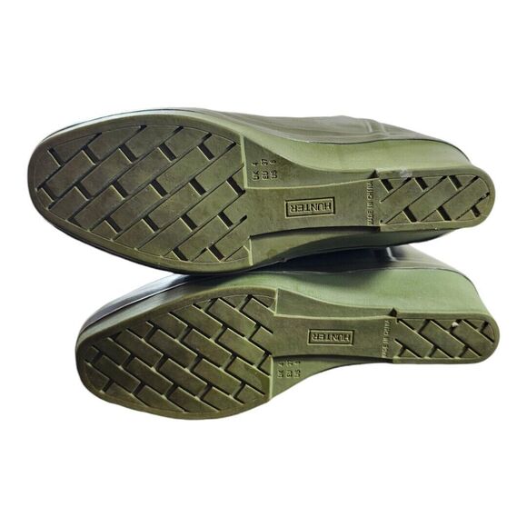 Hunter rain boots Andora W23954 olive Green women's SZ 6 fall ready - Picture 5 of 8